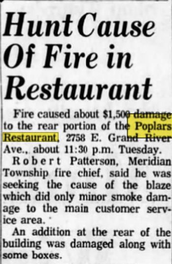 Warrens Poplars (Grapevine Restaurant) - Sept 1963 Fire (newer photo)